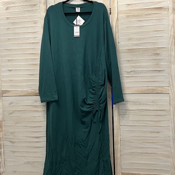 Smash + Tess Aubrey Green Ruched Long Sleeve Midi Dress Size 4x NWT - Picture 1 of 7